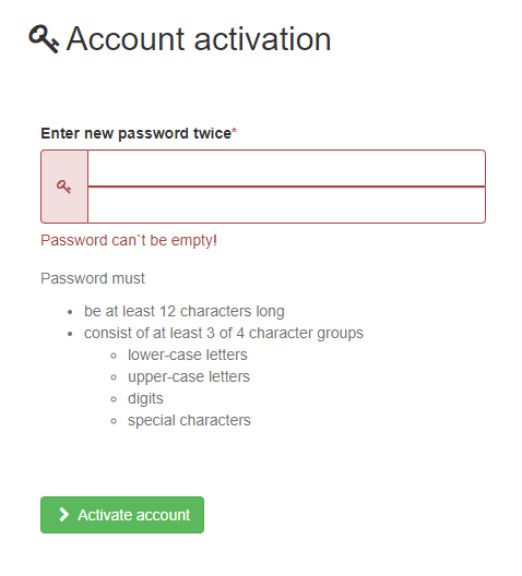 Password creation